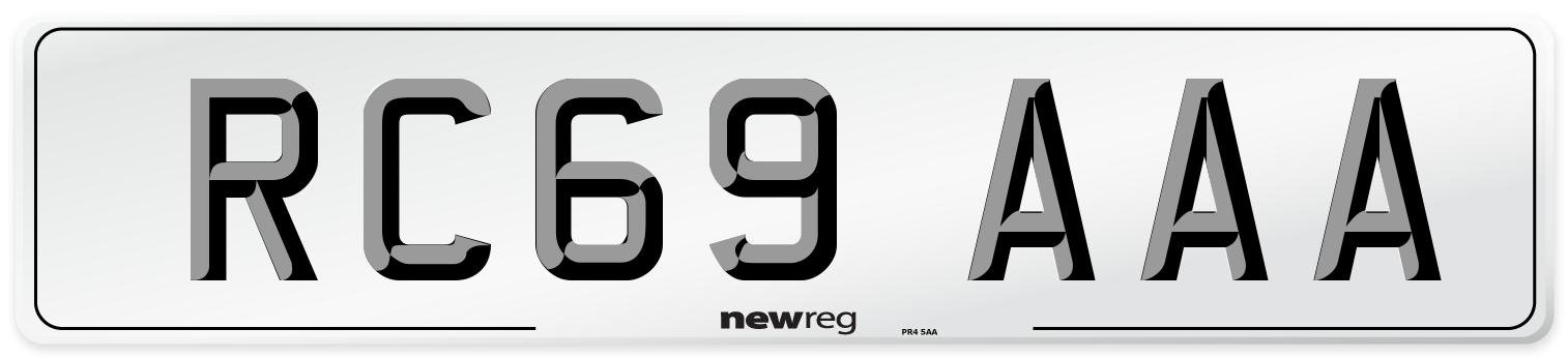 RC69 AAA Number Plate from New Reg